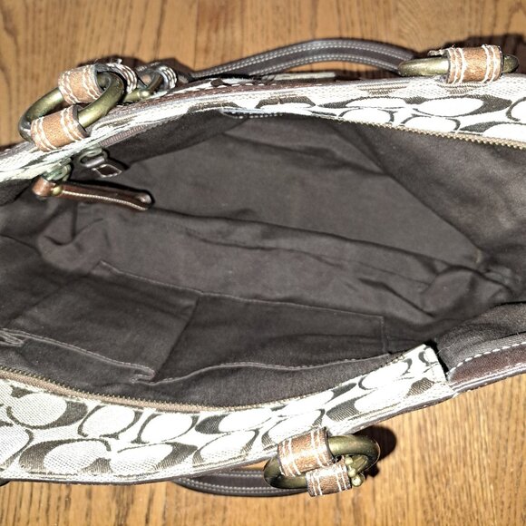 Coach Vintage Patchwork Tote Bag Brown Earth Tones - Picture 3 of 15